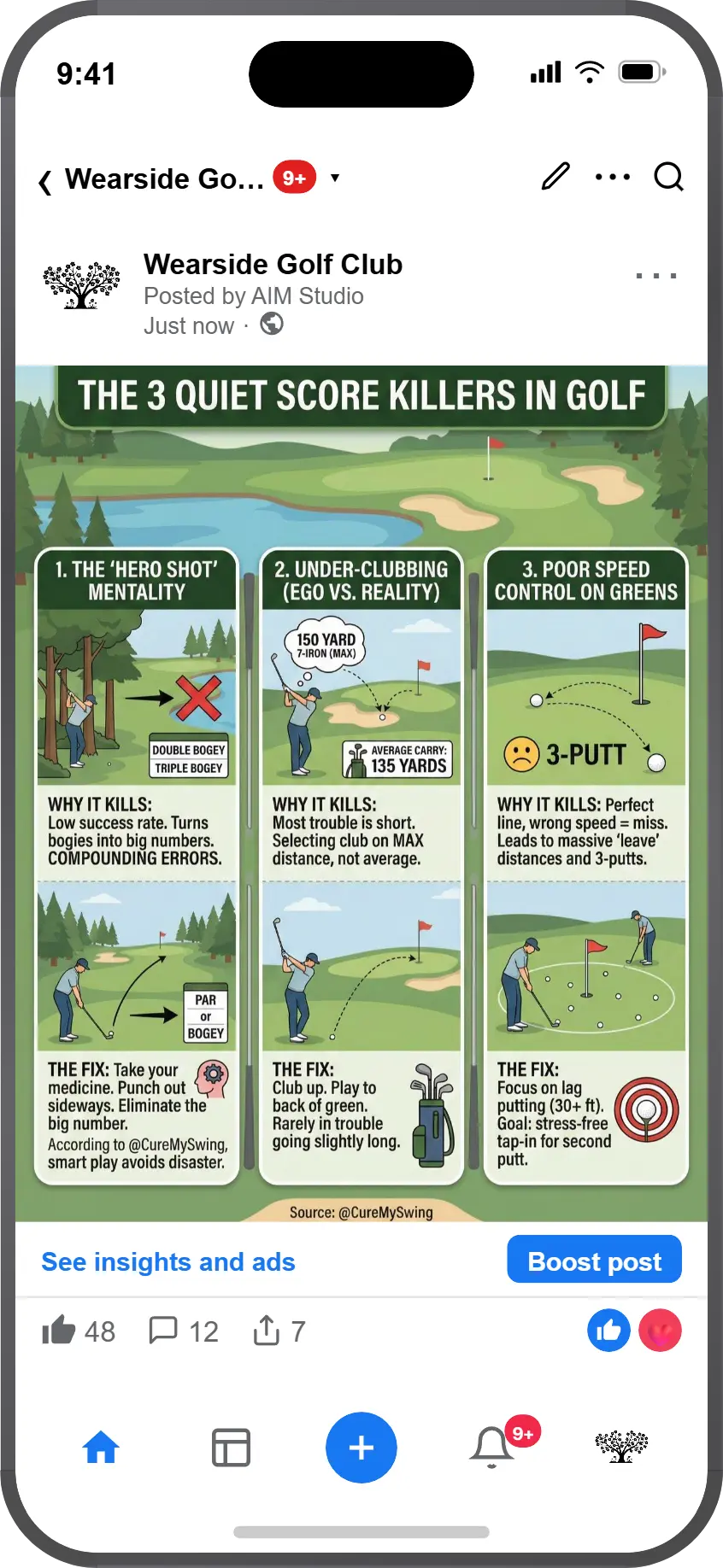 Educational content mockup