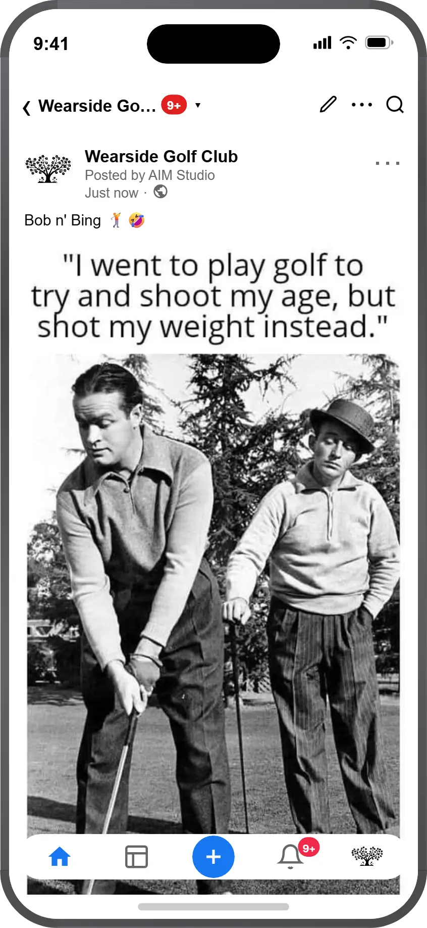 Golf entertainment mockup